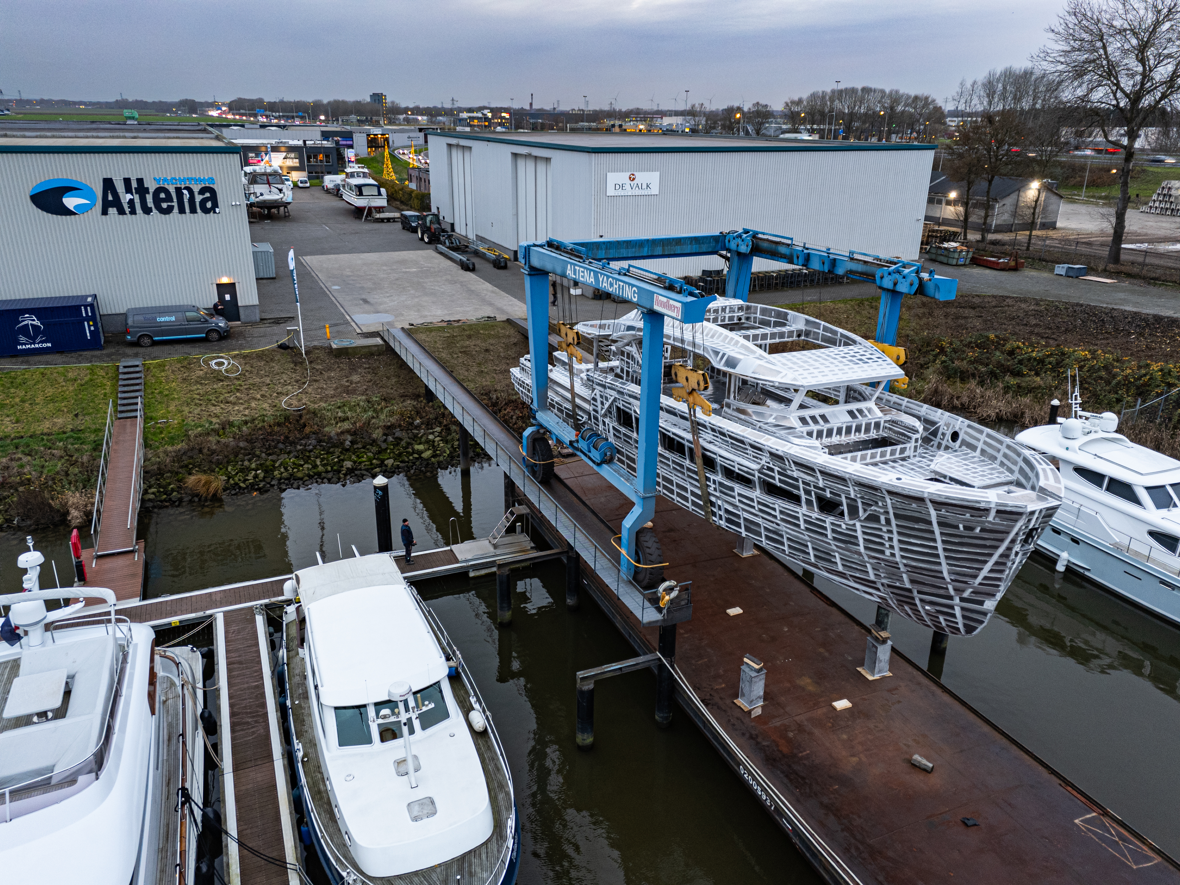 Jacht in aanbouw